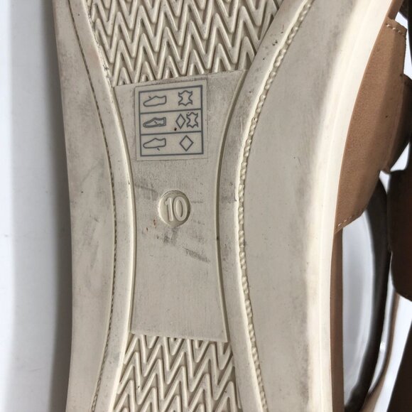 Eileen Fisher Womens Tan Nubuck Platform Sandals With Crisscross Straps Size 10 - Picture 9 of 10